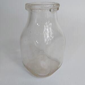 VINTAGE HALF PINT GLASS MILK BOTTLE MBS INDIANAPOLIS‎